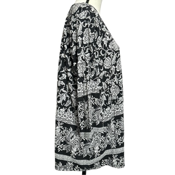 Lucky Brand x4 Blouses 2X Floral Paisley 3/4 Sleeve (phlox) - Picture 4 of 15